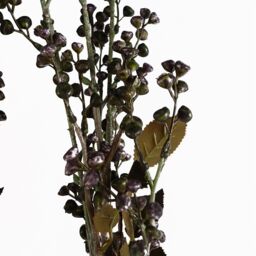 Leaf Pack of 6 x 85cm Artificial Dark Berry Stem in Purple - Size: 6 x 85 cm - thumbnail 2