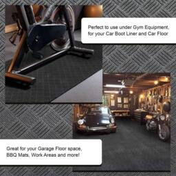 Oseasons Deckplate 1m x 1.2m Non-Slip Heavy Duty Floor Mat in Grey - Size: 100 cm diameter - thumbnail 5