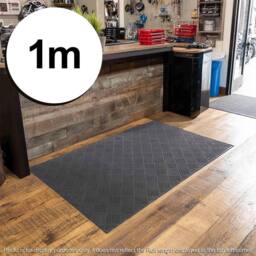 Oseasons Deckplate 1m x 1.2m Non-Slip Heavy Duty Floor Mat in Grey - Size: 100 cm diameter - thumbnail 2
