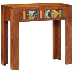 Berkfield Home Console Table 80x35x75 cm Solid Wood Acacia in Brown - Size: 80 x 35 x 75 cm