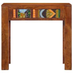 Berkfield Home Console Table 80x35x75 cm Solid Wood Acacia in Brown - Size: 80 x 35 x 75 cm - thumbnail 2