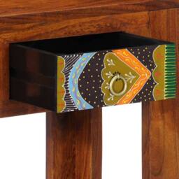 Berkfield Home Console Table 80x35x75 cm Solid Wood Acacia in Brown - Size: 80 x 35 x 75 cm - thumbnail 6