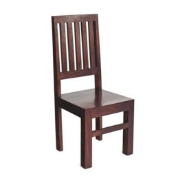 Indian Hub Toko Dark Mango Slat Back Chair (Set of 2) - L46 x W45 x H109 cm in Brown - thumbnail 2