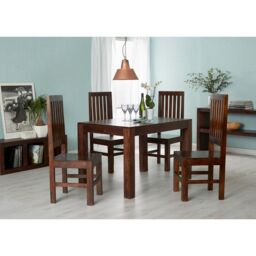 Indian Hub Toko Dark Mango Slat Back Chair (Set of 2) - L46 x W45 x H109 cm in Brown - thumbnail 3