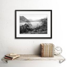 "Artery8 Vintage Photo Ullswater Gowbarrow Lake District Framed Wall Art Print in Grey - Size: W12"" x H16""" - thumbnail 2