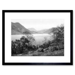 "Artery8 Vintage Photo Ullswater Gowbarrow Lake District Framed Wall Art Print in Grey - Size: W12"" x H16""" - thumbnail 1