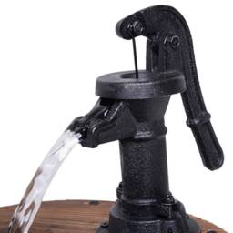 Kelvenix Barrel Pump Garden Fountain Water Feature Flower Planter Stand in Brown - Size: 0.6m2 - thumbnail 5