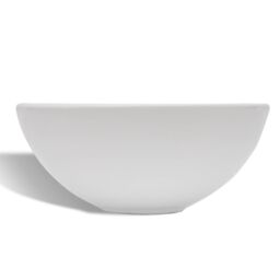 Berkfield Home Bathroom Basin with Mixer Tap Ceramic Round White - thumbnail 5