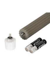 KDMD Luxe Collection Natural Glow Grey Ribbed Taper Candles - 24cm - thumbnail 3