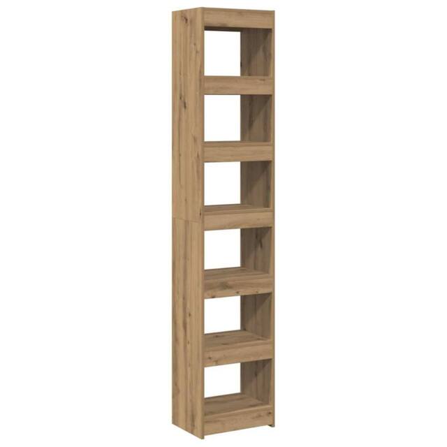 Berkfield Home Book Cabinet/Room Divider Artisan Oak 40x30x198 cm in Brown - Size: 40 x 30 x 198 cm - image 1