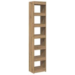 Berkfield Home Book Cabinet/Room Divider Artisan Oak 40x30x198 cm in Brown - Size: 40 x 30 x 198 cm - thumbnail 1