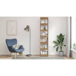 Berkfield Home Book Cabinet/Room Divider Artisan Oak 40x30x198 cm in Brown - Size: 40 x 30 x 198 cm - thumbnail 4