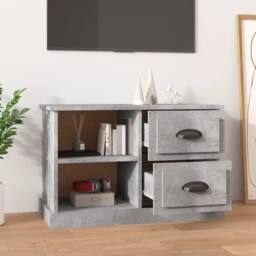 Berkfield Home TV Cabinet Concrete Grey 73x35.5x47.5 cm Engineered Wood - thumbnail 3