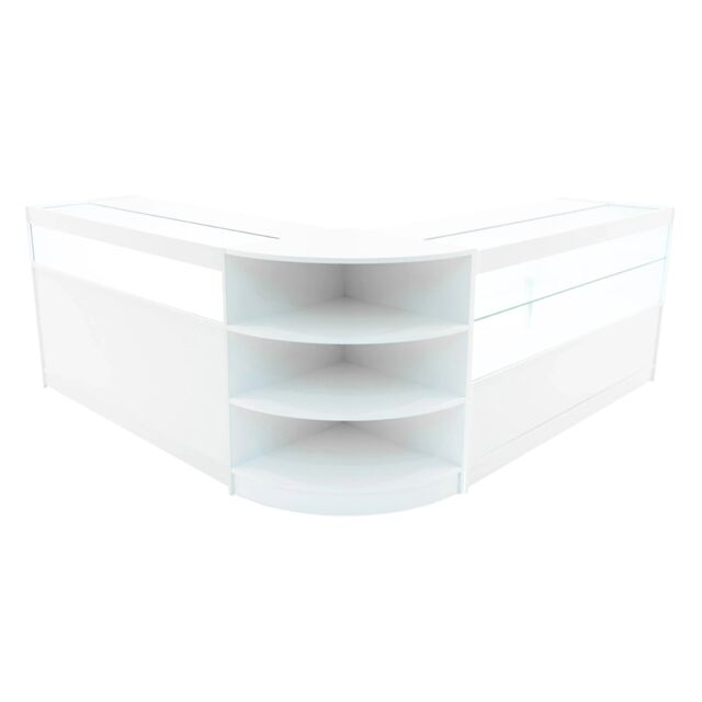 Monstershop Harmonia LED Shop Counter Set B1500, C1500 & LM60 - White - image 1