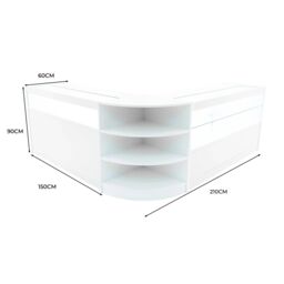 Monstershop Harmonia LED Shop Counter Set B1500, C1500 & LM60 - White - thumbnail 3