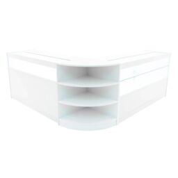 Monstershop Harmonia LED Shop Counter Set B1500, C1500 & LM60 - White - thumbnail 1