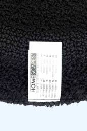 Homescapes Luxury Semi Circle Bath Mat Reversible 1600GSM 100% Cotton, 50 x 80cm in Black - Size: 50 x 80 cm - thumbnail 3