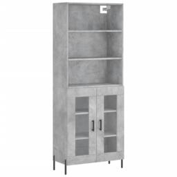 Berkfield Home Highboard Concrete Grey 69.5x34x180 cm Engineered Wood - thumbnail 3