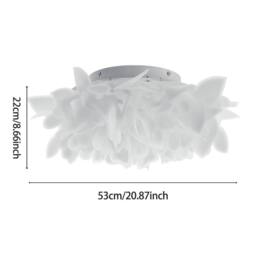 53cm Diameter Dimmable Fixture Ceiling Light in White - thumbnail 2