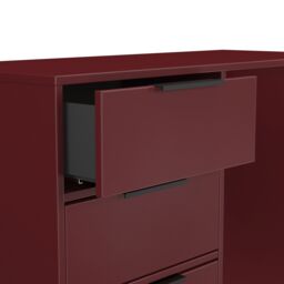 Ready Assembled 2 U Fuji 4 Drawer Vanity (Ready Assembled) in Dark Red - thumbnail 5