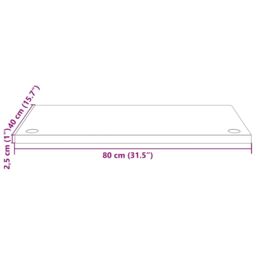 Berkfield Home Desk Top White 80x40x2.5 cm Solid Wood Pine - thumbnail 8