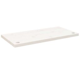 Berkfield Home Desk Top White 80x40x2.5 cm Solid Wood Pine - thumbnail 2