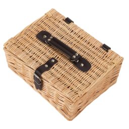 Red Hamper Wicker Buff 30cm Picnic Basket in Brown - thumbnail 4