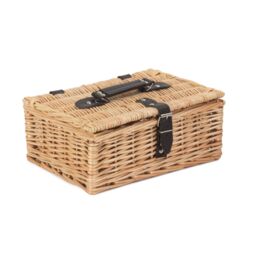 Red Hamper Wicker Buff 30cm Picnic Basket in Brown - thumbnail 2