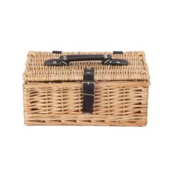 Red Hamper Wicker Buff 30cm Picnic Basket in Brown - thumbnail 3