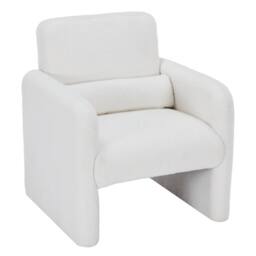 Living and Home Modern Accent Chair with Lumbar Pillow in White - thumbnail 5
