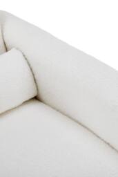 Living and Home Modern Accent Chair with Lumbar Pillow in White - thumbnail 6