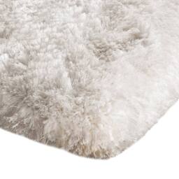 The Rug Shop UK Handmade Plain Shaggy Sparkle Luxurious Anti-Shed Area Rug in White - Size: 140 cm x 200 cm - thumbnail 3