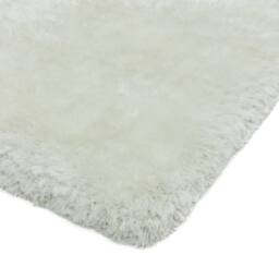 The Rug Shop UK Handmade Plain Shaggy Sparkle Luxurious Anti-Shed Area Rug in White - Size: 140 cm x 200 cm - thumbnail 4