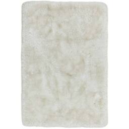 The Rug Shop UK Handmade Plain Shaggy Sparkle Luxurious Anti-Shed Area Rug in White - Size: 140 cm x 200 cm - thumbnail 1