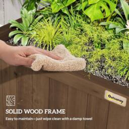 Kelvenix Wood Planter with Trellis for Climbing Plants in Brown - Size: 100g - thumbnail 5