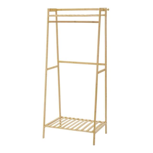 KORVIXA 140cm Dustproof Bamboo Garment Rack in Beige - Size: 900mm - image 1