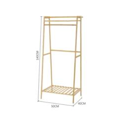 KORVIXA 140cm Dustproof Bamboo Garment Rack in Beige - Size: 900mm - thumbnail 2