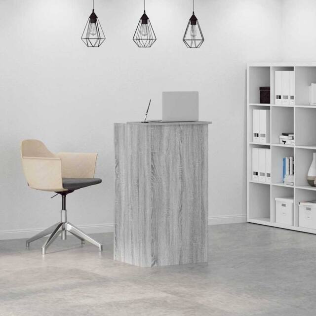 Berkfield Home Reception Desk Grey Sonoma 55x50x103.5 cm Engineered Wood - image 1