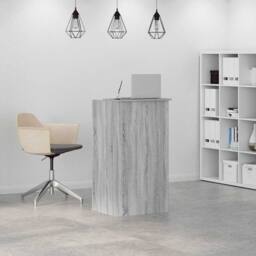 Berkfield Home Reception Desk Grey Sonoma 55x50x103.5 cm Engineered Wood - thumbnail 1