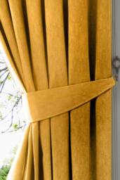 Fusion 'Dijon' Pair of Tiebacks For Pencil Pleat Curtains in Mustard - thumbnail 3