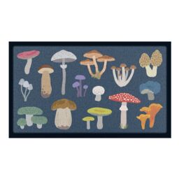 Artsy Mats Mixed Wild Mushroom Doormat in White - Size: 40 cm x 70 cm - thumbnail 2