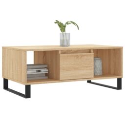 Berkfield Home Coffee Table Sonoma Oak 90x50x36.5 cm Engineered Wood in Brown - thumbnail 3