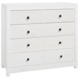 Berkfield Home Side Cabinet White 100x40x90 cm Solid Wood Pine - Size: 100 x 40 x 90 cm - thumbnail 2