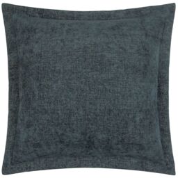 Yard Dune Velvet Chenille Cushion in Dark Blue - Size: 50 cm x 50 cm - thumbnail 1