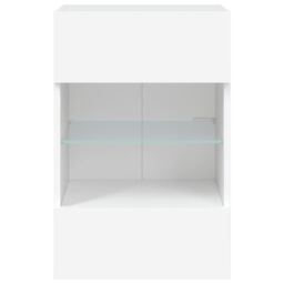 Berkfield Home TV Wall Cabinets with LED Lights 2 pcs White 40x30x60.5 cm - thumbnail 9