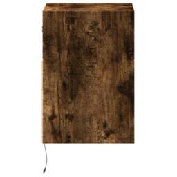 Berkfield Home TV Wall Cabinets with LED Lights 2 pcs Smoked Oak 41x31x45 cm in Brown - Size: 41 x 31 x 45 cm - thumbnail 7