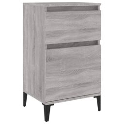 Berkfield Home Bedside Cabinet Grey Sonoma 40x35x70 cm - Size: 40 x 35 x 70 cm - thumbnail 2