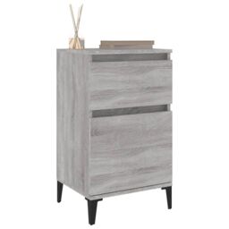 Berkfield Home Bedside Cabinet Grey Sonoma 40x35x70 cm - Size: 40 x 35 x 70 cm - thumbnail 4