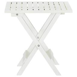 Berkfield Home Bistro Table White 46x46x47 cm Solid Acacia Wood in Brown - Size: 46 x 46 x 47 cm - thumbnail 3