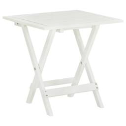 Berkfield Home Bistro Table White 46x46x47 cm Solid Acacia Wood in Brown - Size: 46 x 46 x 47 cm